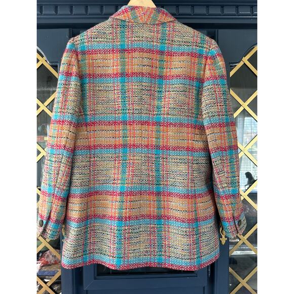 NWT Emanuel Ungaro Paris Parallele Tweed wool blazer 90's vintage 16 XL - Picture 9 of 16